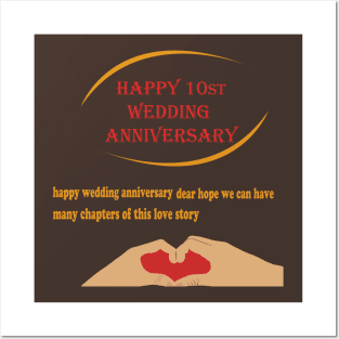 happy 10st wedding anniversary Posters and Art